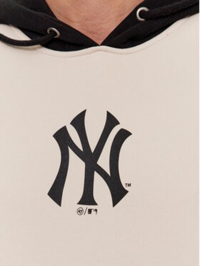 47 Brand Bluza New York Yankees BB017PEMTCB601204BN Écru Regular Fit
