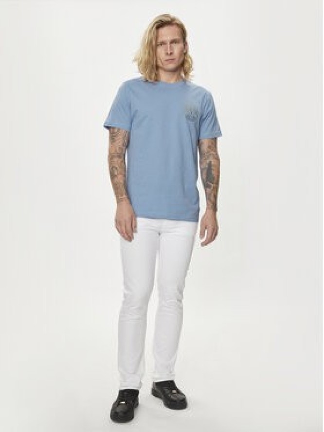 Versace Jeans Couture T-Shirt 76GAHT02 Niebieski Regular Fit
