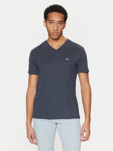 Tommy Jeans T-Shirt Jaspe DM0DM20364 Granatowy Slim Fit