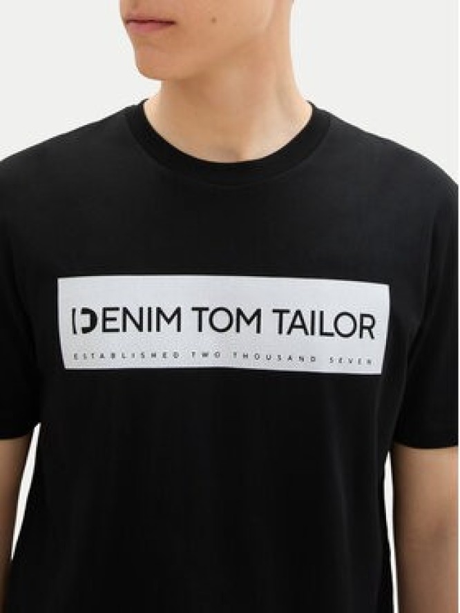 Tom Tailor Denim T-Shirt 1043491 Czarny Regular Fit