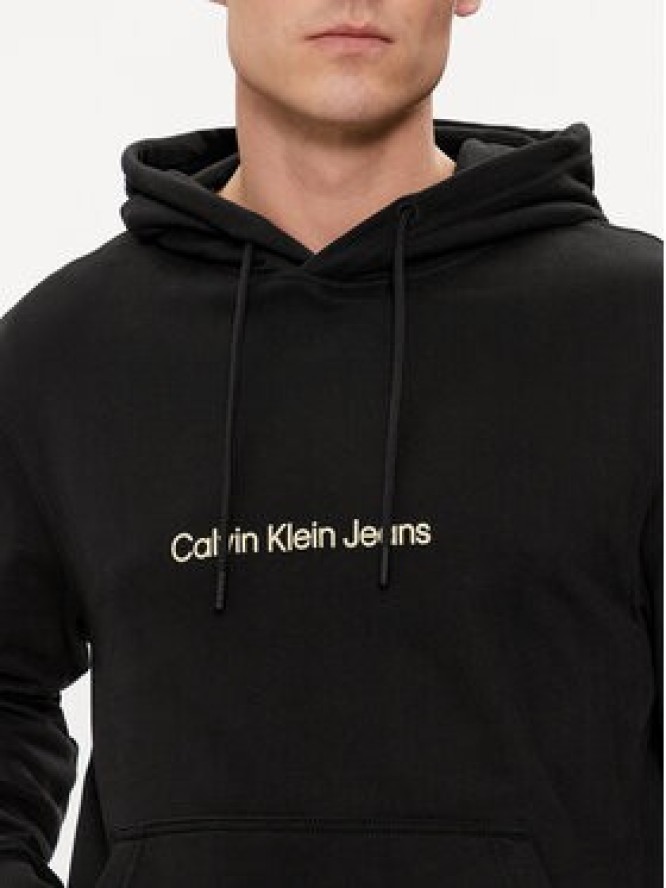 Calvin Klein Jeans Bluza Frequency Logo J30J325353 Czarny Regular Fit