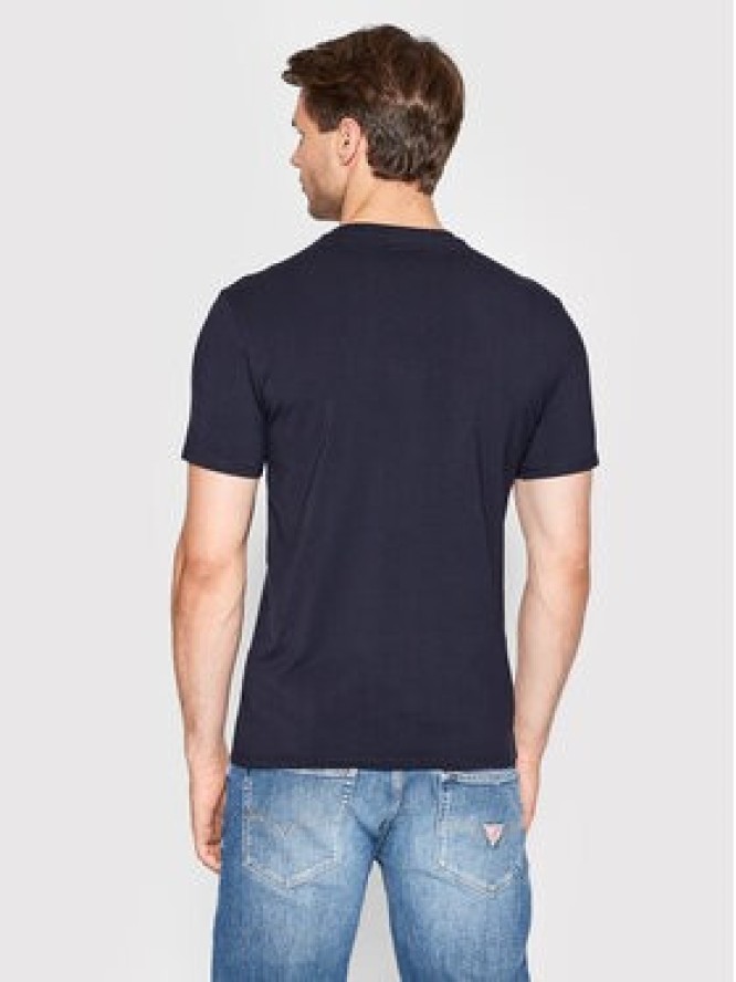 Guess T-Shirt M2YI32 J1311 Granatowy Super Slim Fit