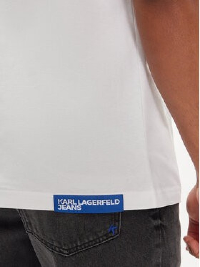 Karl Lagerfeld Jeans T-Shirt 241D1702 Biały Regular Fit