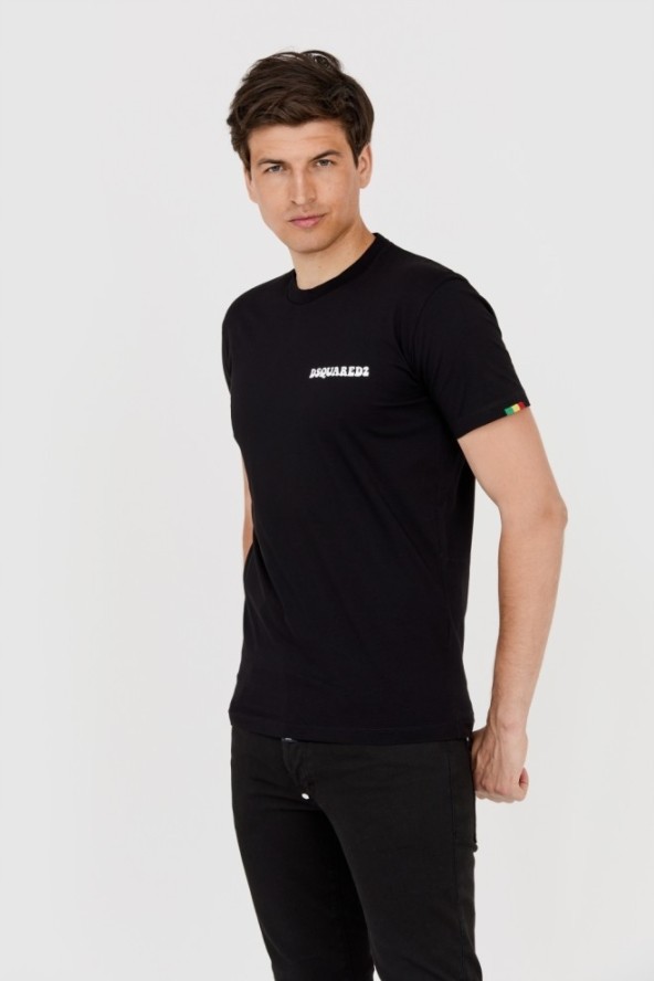 DSQUARED2 Czarny t-shirt męski cool fit