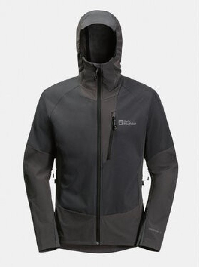 Jack Wolfskin Kurtka softshell Alpspitze 1307771 Czarny Regular Fit