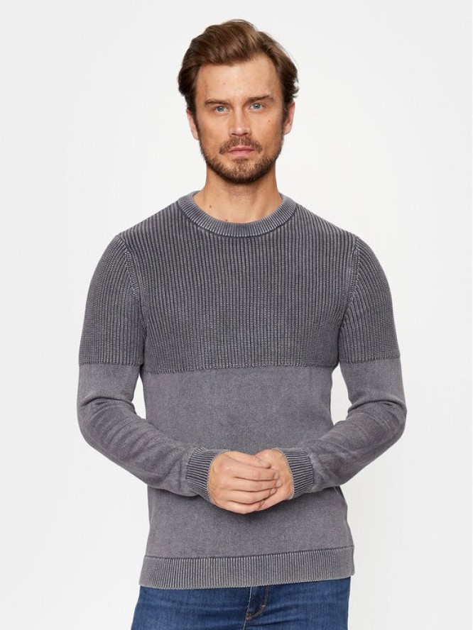 Jack&Jones Sweter 12236265 Szary Regular Fit