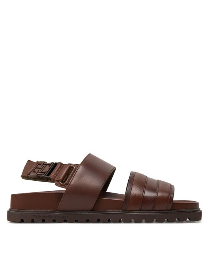 Tommy Hilfiger Sandały Elevated Th Buckle Lth Sandal FM0FM05007 Brązowy