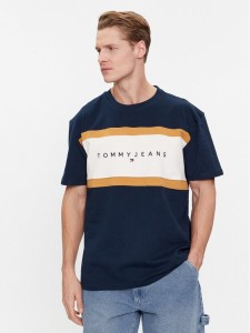 Tommy Jeans T-Shirt DM0DM18427 Granatowy Regular Fit