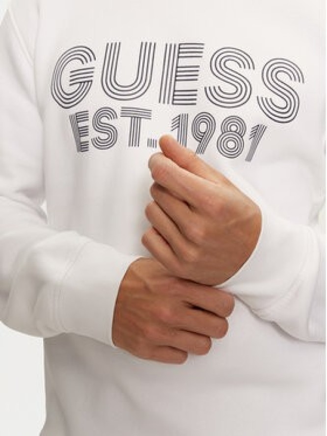 Guess Bluza M4YQ08 K9Z21 Biały Regular Fit