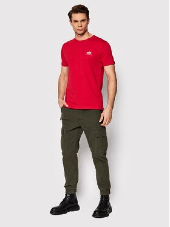 Alpha Industries T-Shirt Backprint 128507 Czerwony Regular Fit