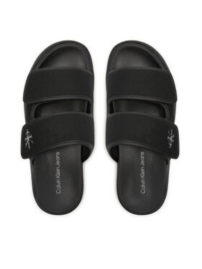 Calvin Klein Jeans Klapki Double Bar Sandal Mtl YM0YM01020 Czarny