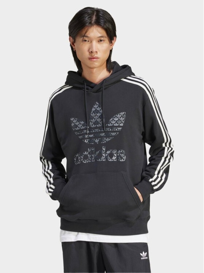 adidas Bluza Classic Mono Graphic IS2933 Czarny Regular Fit