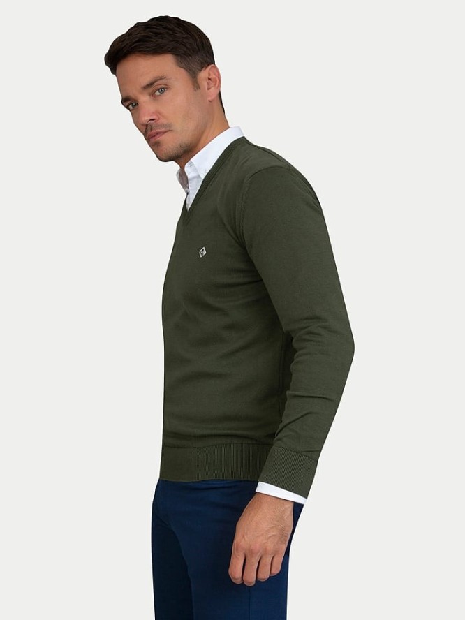 SIR RAYMOND TAILOR Sweter "Ponte" w kolorze khaki rozmiar: XXL