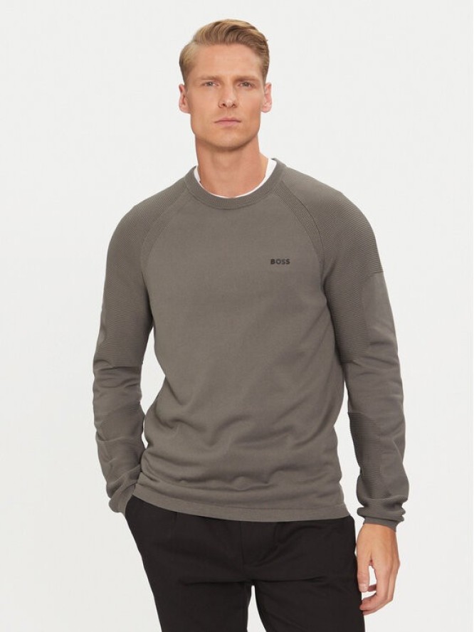 Boss Sweter Perform-X_Cn 50498519 Szary Regular Fit