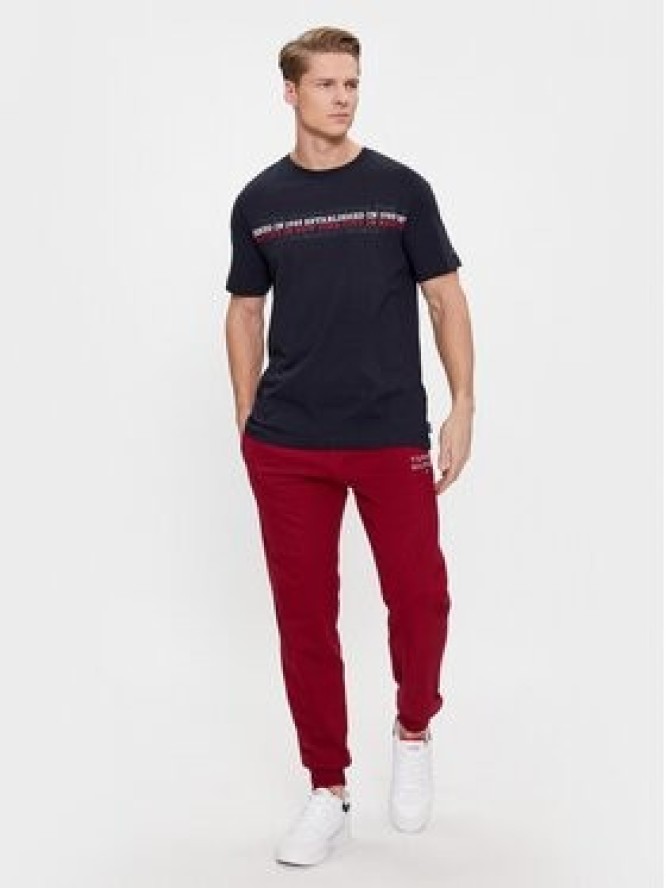 Tommy Hilfiger T-Shirt MW0MW32618 Granatowy Regular Fit