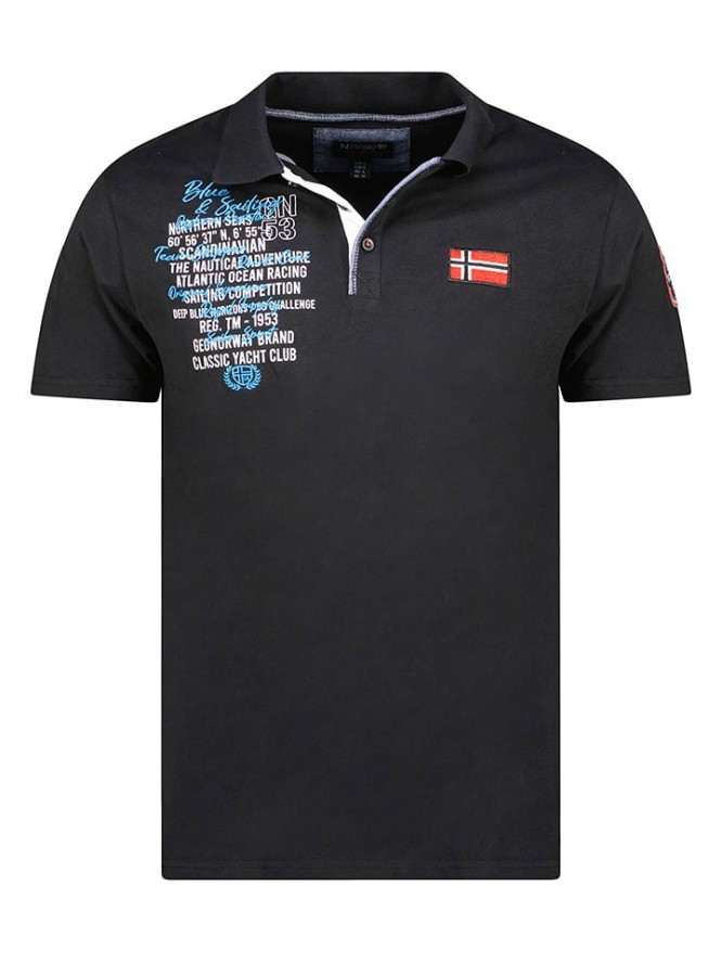 Geographical Norway Koszulka polo w kolorze czarnym rozmiar: XXL