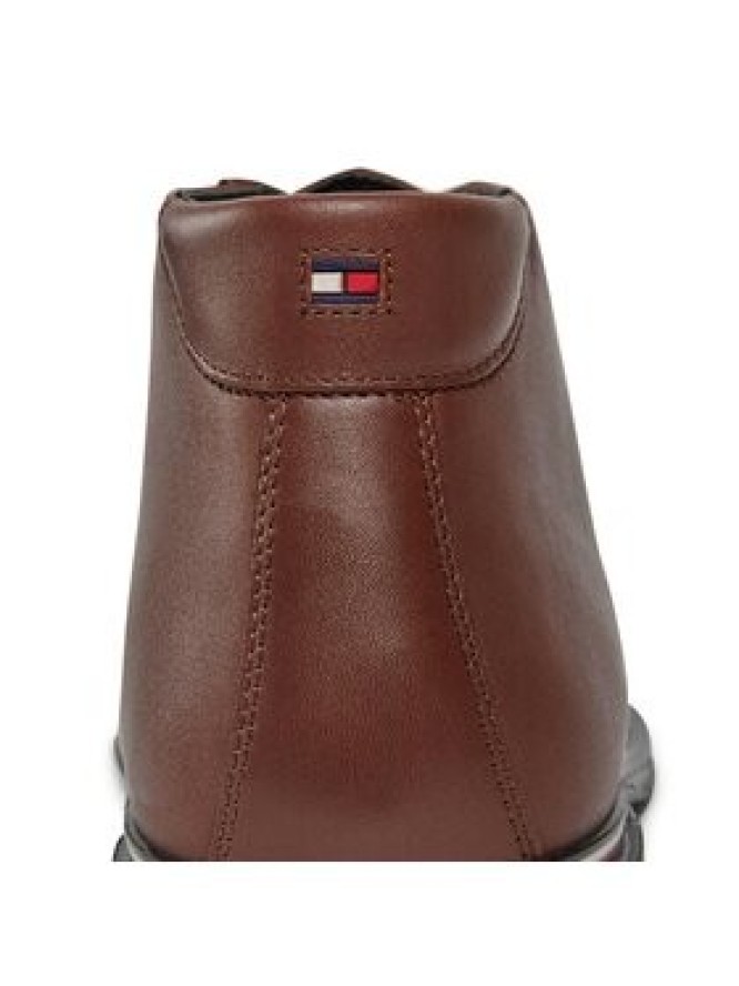 Tommy Hilfiger Trzewiki Core Rwb Hilfiger Lth L Boot FM0FM04804 Brązowy