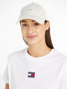 Tommy Jeans Czapka z daszkiem Im Tju Sport Corduroy Cap AU0AU01807 Écru