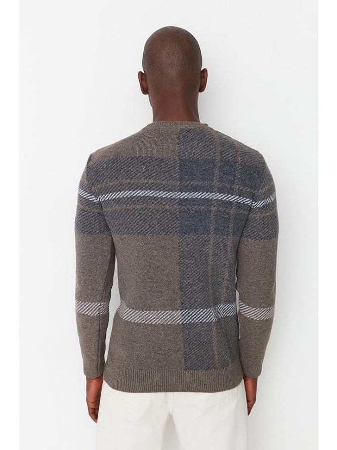 trendyol Sweter w kolorze szarobrązowym rozmiar: M