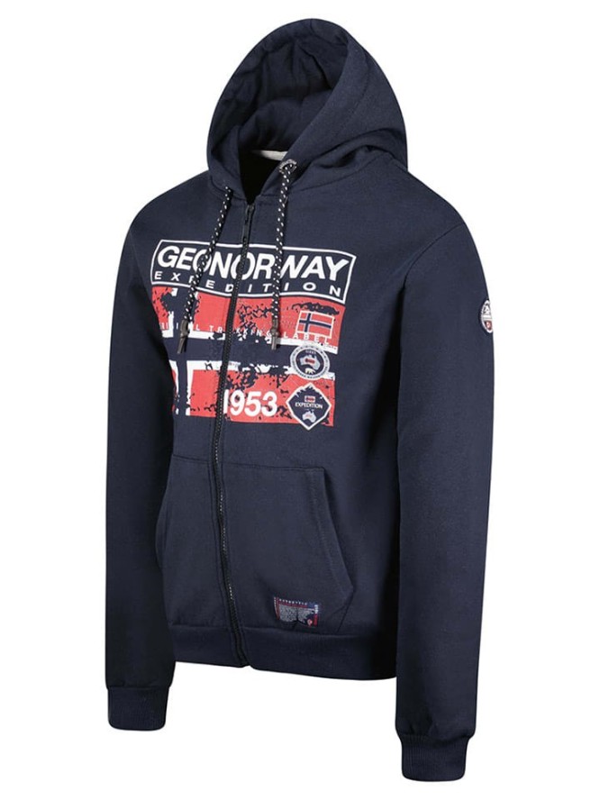 Geographical Norway Bluza "Gyan" w kolorze granatowym rozmiar: S