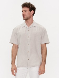 Jack&Jones Koszula Summer 12248382 Beżowy Relaxed Fit