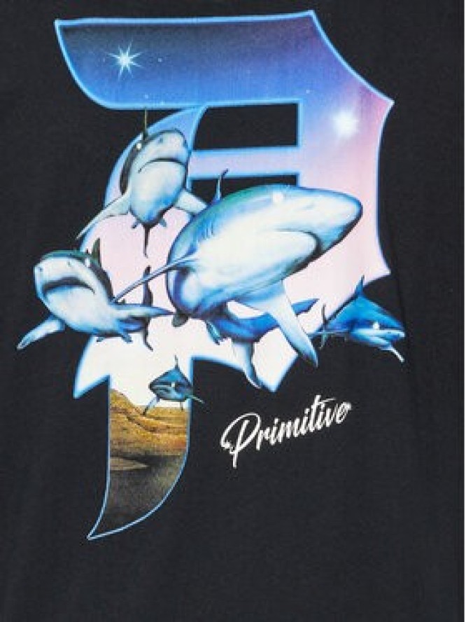 Primitive T-Shirt Shiver PAPFA2305 Czarny Regular Fit