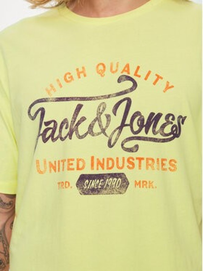 Jack&Jones T-Shirt Jprblulouie 12259674 Żółty Regular Fit