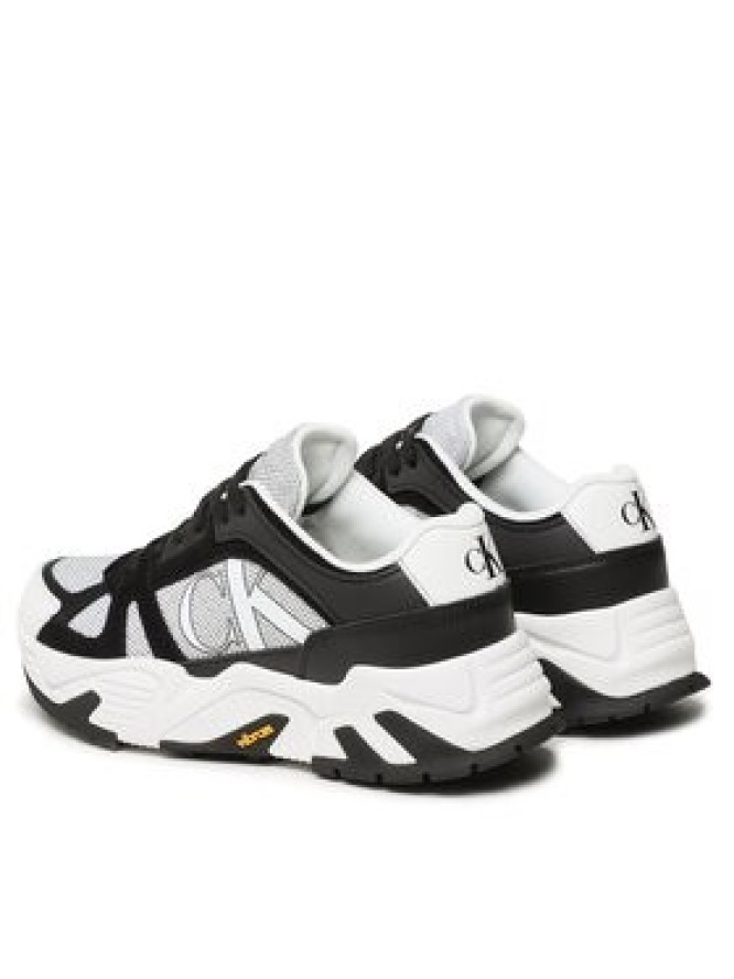 Calvin Klein Jeans Sneakersy Chunky Runner Vibram Lth Mix YM0YM00719 Biały