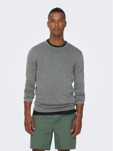 Only & Sons Sweter 22006806 Szary Regular Fit