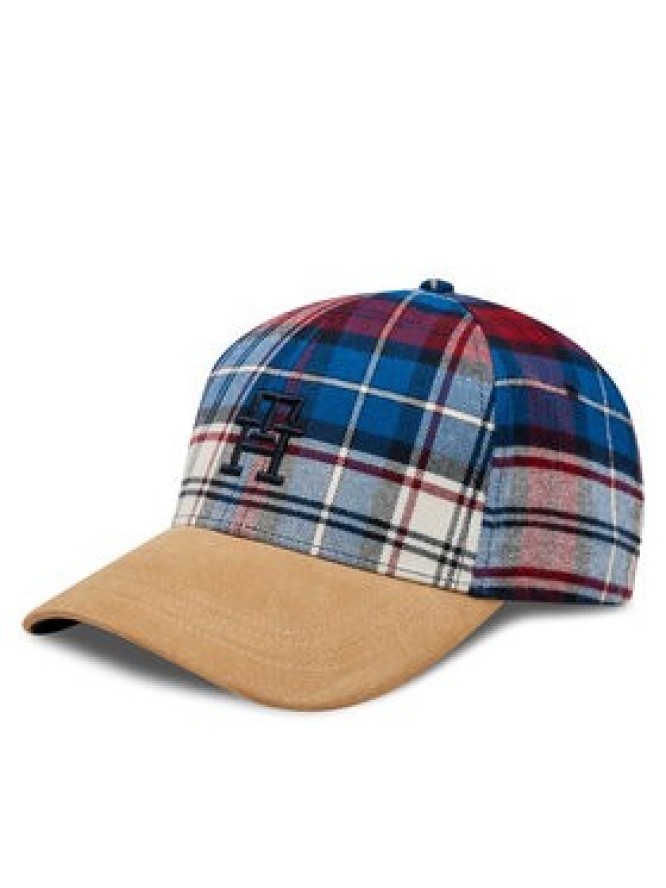 Tommy Hilfiger Czapka z daszkiem Th Monogram Tartan Cap AM0AM11991 Niebieski