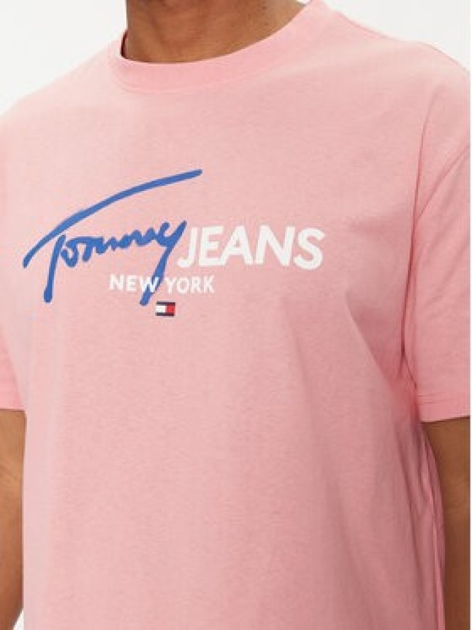 Tommy Jeans T-Shirt Spray Pop Color DM0DM18572 Różowy Regular Fit