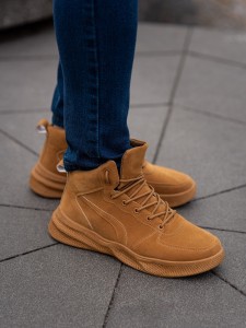 Buty męskie sneakersy wysokie - camel V2 T380 - 44