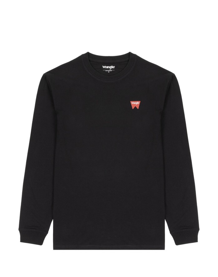 WRANGLER SIGN OFF TEE MĘSKA KOSZULKA Z DŁUGIM RĘKAWEM LONGSLEEVE BLACK 112341137