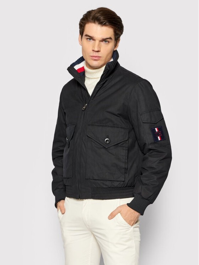 Tommy Hilfiger Kurtka bomber Icon MW0MW12980 Czarny Regular Fit