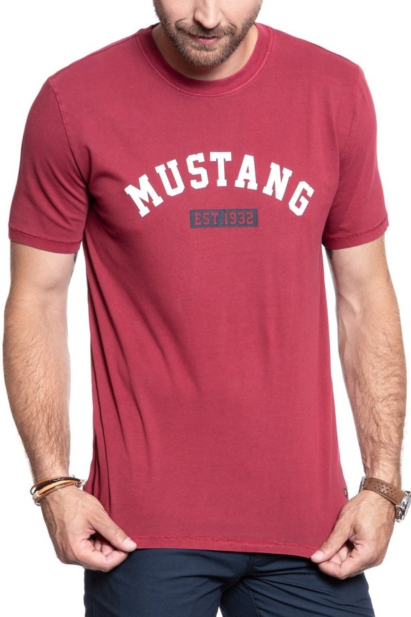 MUSTANG T SHIRT Alex C Print RHUBARB 1008151 7194