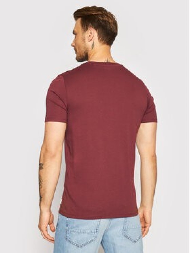 Jack&Jones T-Shirt Organic Basic 12156101 Bordowy Slim Fit