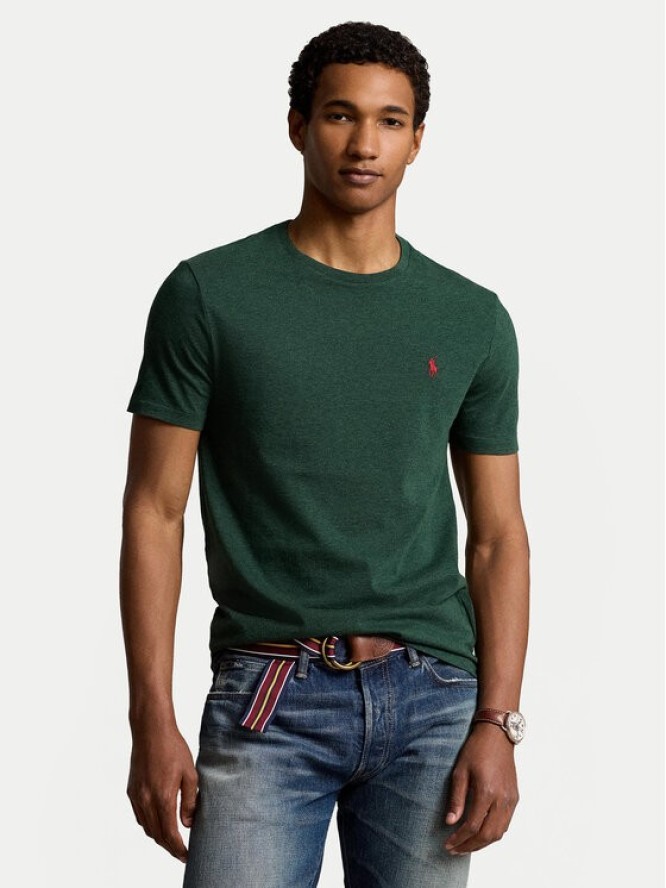 Polo Ralph Lauren T-Shirt 710671438392 Zielony Custom Slim Fit