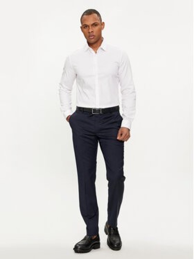 Calvin Klein Koszula Micro Dot K10K112884 Biały Slim Fit