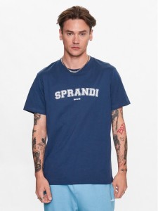 Sprandi T-Shirt SP3-TSM013 Granatowy Regular Fit