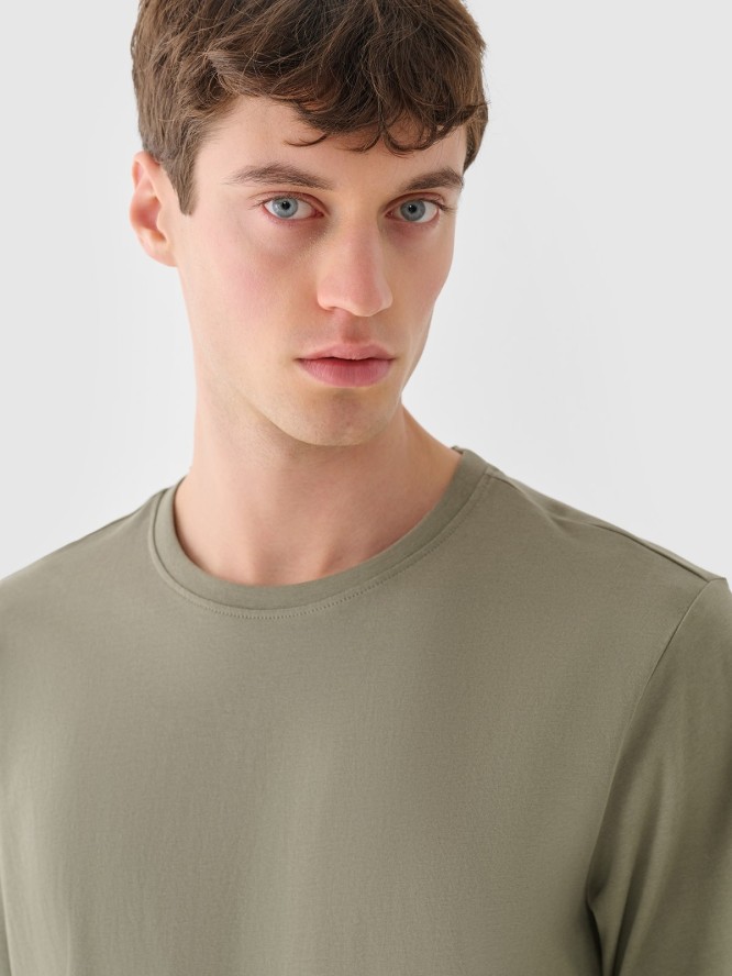 T-shirt regular męski Outhorn - khaki