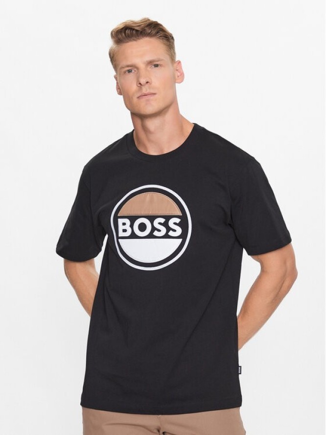 Boss T-Shirt 50496223 Czarny Regular Fit