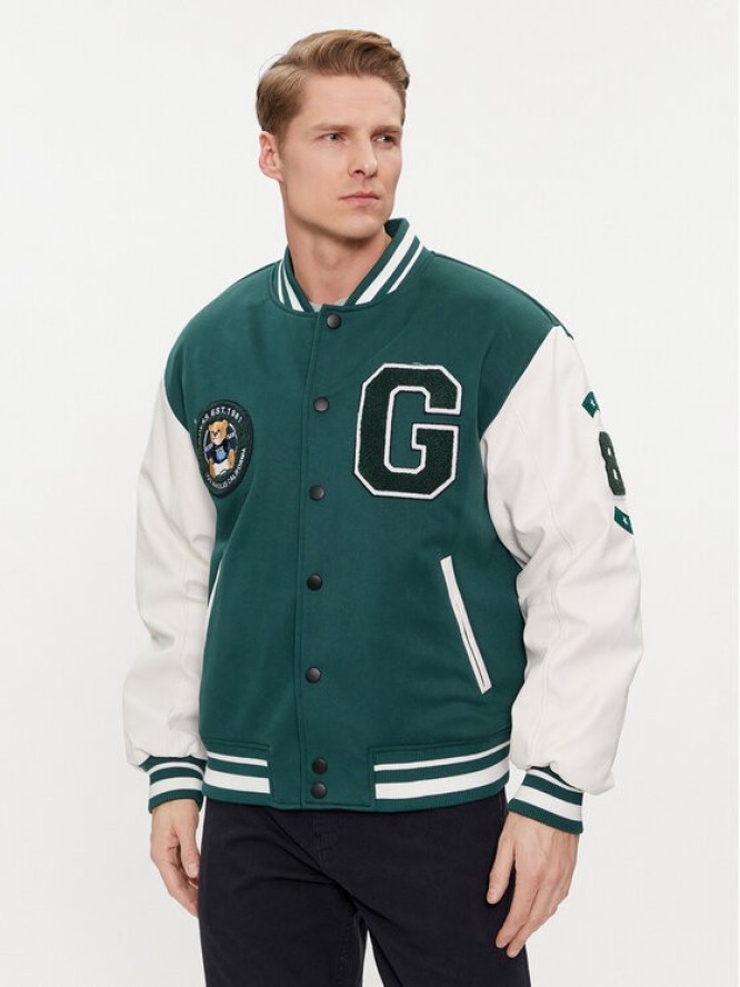 Guess Kurtka bomber Bear Varsity J M4RL44 KCD20 Zielony Regular Fit