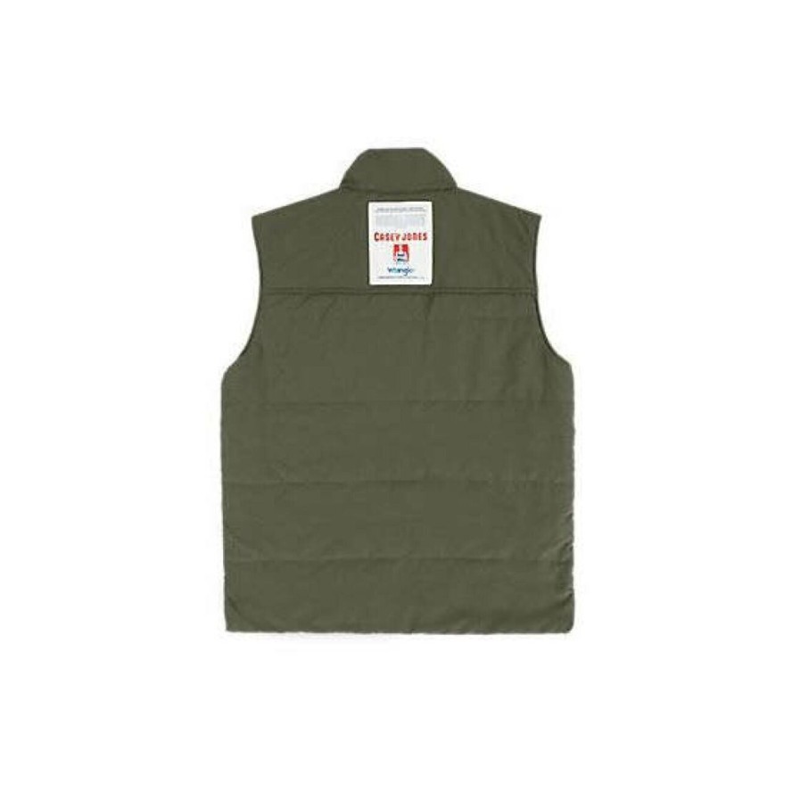 WRANGLER CASEY JONES QUILTED MĘSKA KAMIZELKA BEZRĘKAWNIK VEST GREEN MILITARE W4G2VGG40