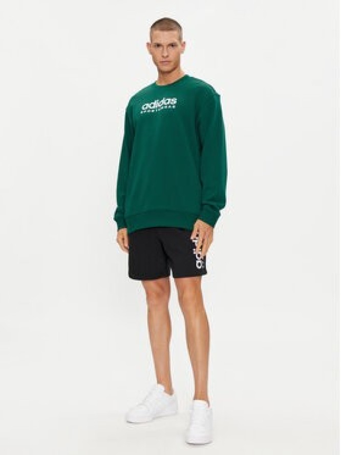 adidas Bluza All SZN Fleece Graphic IJ9440 Zielony Loose Fit