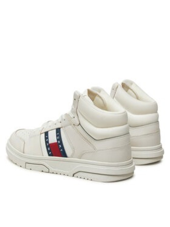 Tommy Jeans Sneakersy The Brooklyn Mix Mat Mid EM0EM01458 Biały