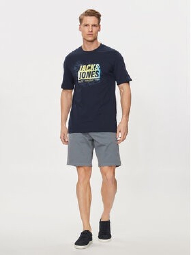 Jack&Jones T-Shirt Map 12257908 Granatowy Regular Fit