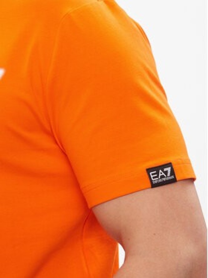 EA7 Emporio Armani T-Shirt 3DPT37 PJMUZ 1666 Pomarańczowy Regular Fit
