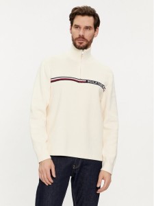 Tommy Hilfiger Sweter Global Stripe MW0MW33508 Beżowy Regular Fit