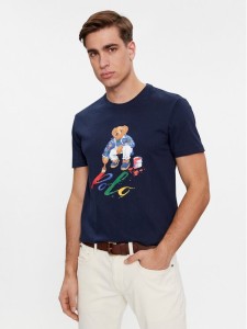 Polo Ralph Lauren T-Shirt 710853310025 Granatowy Slim Fit