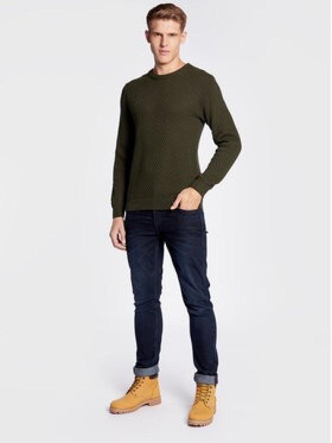 Solid Sweter 21107143 Zielony Regular Fit